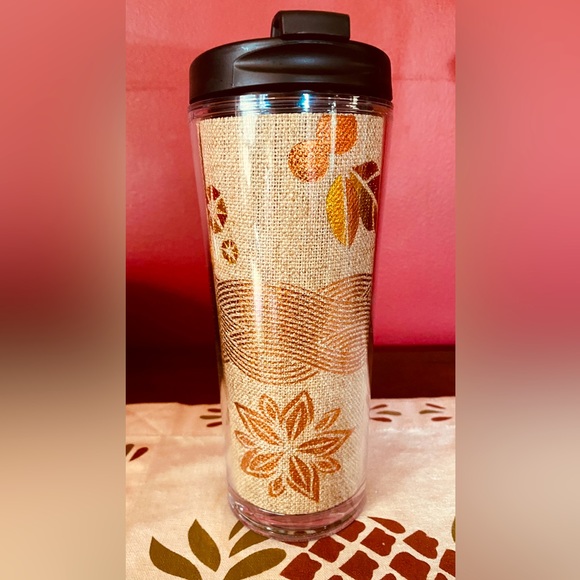 Get ready 🍁Starbucks vintage (2013) Fall/winter 16 oz plastic flip top tumbler - Picture 1 of 3